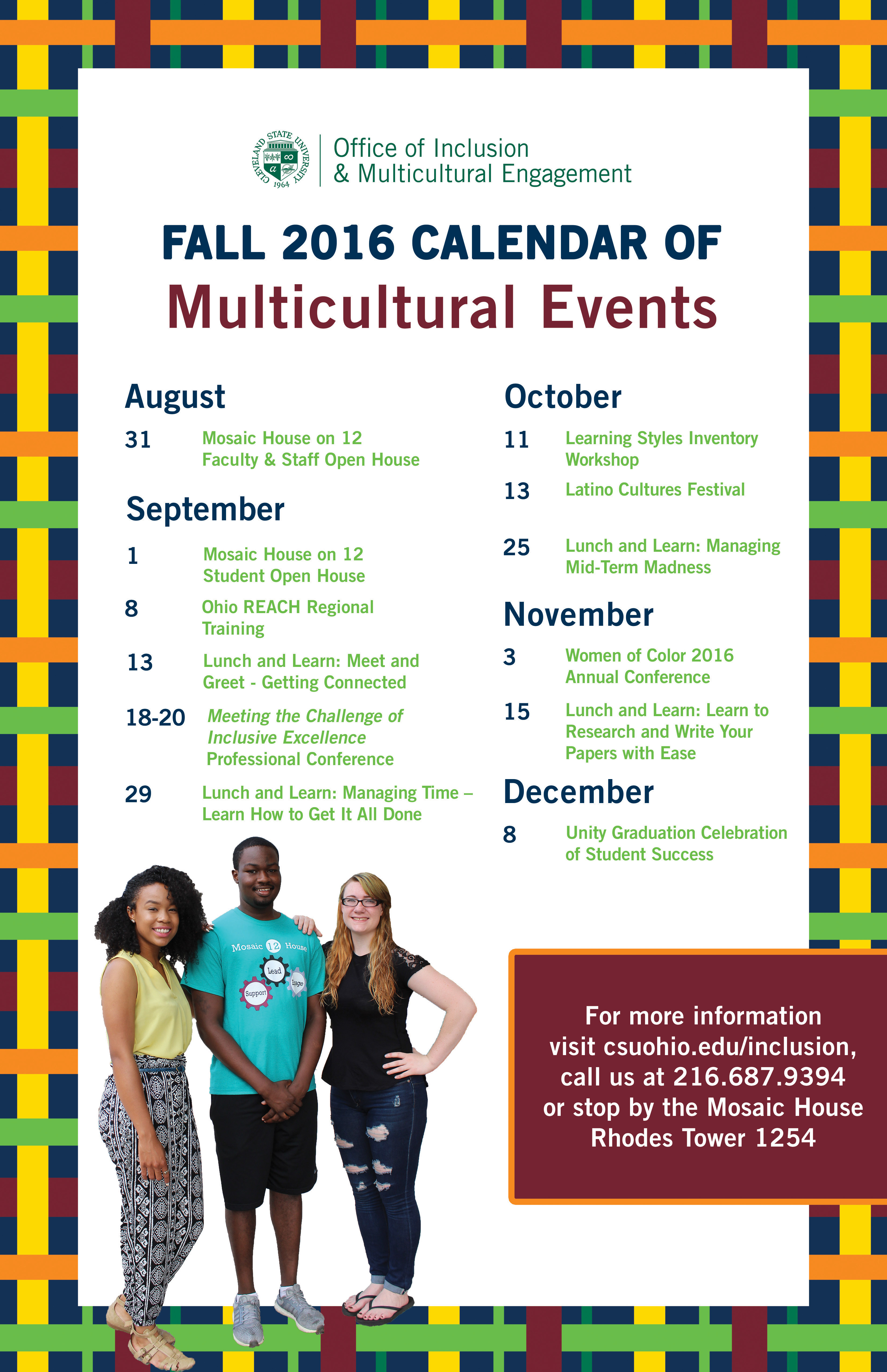 Calendar of Events Cleveland State University